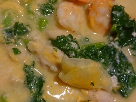 ささみとエビのトロトロ卵とじ